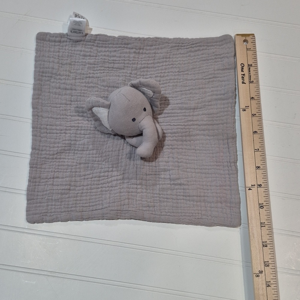 Child of Mine by Carter's Gray Elephant Security Blanket Plush Toy